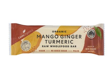 CERES ORGANIC RAW BAR MANGO TURMERIC 50G For Sale