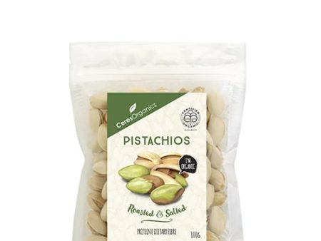 CERES ORGANICS ROASTED SALTED PISTACHIO 100G Hot on Sale