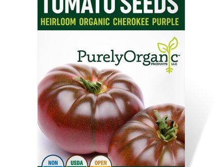 Purely Organic Cherokee Purple Tomato Seeds - USDA Organic, Non-GMO, Open Pollinated, Heirloom, Vegetable Seeds For Discount