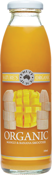 NATURES ORGANIC MANGO & BANANA SMOOTHIE 350ML Sale