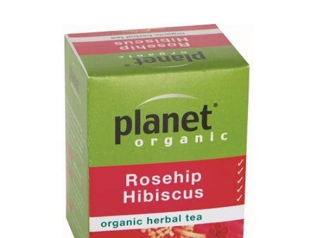 PLANET ORGANIC ROSEHIP AND HIBISCUS TEA 25 BAGS Online now