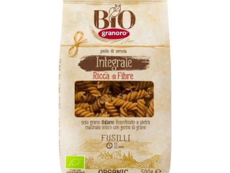 GRANORO BIO FUSILLI WHOLEWHEAT PASTA 500G For Sale