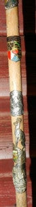 Antique Walking Stick 33 Inches Long 14 Badges For Sale