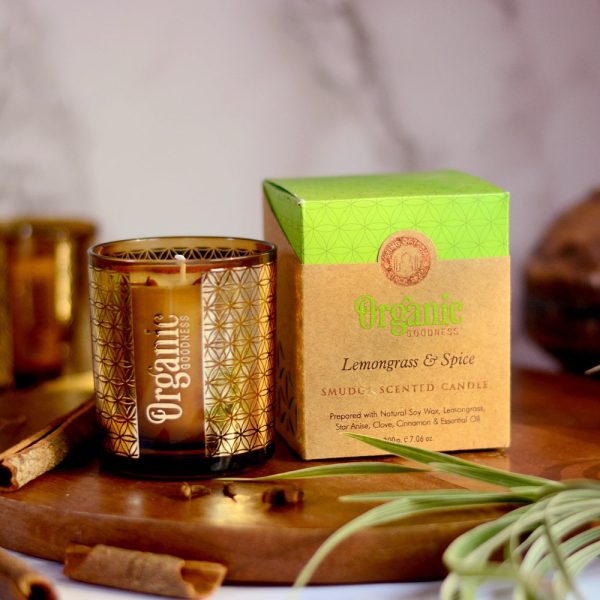 ORGANIC GOODNESS BOXED CANDLE LEMONGRASS on Sale