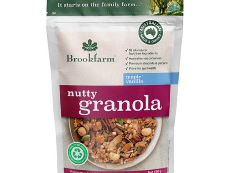 BROOK FARMS MAPLE VANILLA GRANOLA 450G Cheap