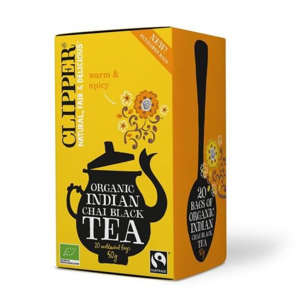 CLIPPER ORGANIC INDIAN CHAI TEA 20 BAGS Online now