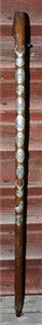 Antique Walking Stick 11 Badges Medallions Stocknagels 34 1 2 Inches Long on Sale