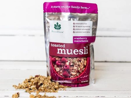 BROOKFARMS TOASTED CRANBERRY MUSELI 500G For Cheap