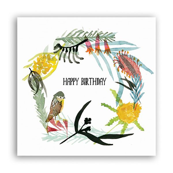 Native Wreath Birthday Card Online Sale