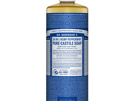 DR BRONNERS CASTILE PEPPERMINT LIQUID SOAP 946ML Online