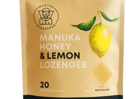 MASTER BEEKEEPER MANUKA LEMON LOZENGES 200G 20 X 5G LOZENGES Online now