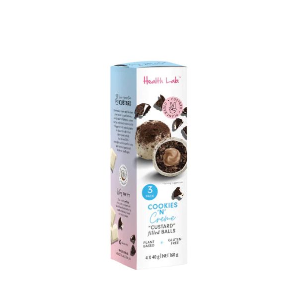 HEALTH LAB COOKIES N CREAM CUSTARD FILLED BALLS 3PK Supply