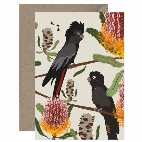 Black Cockatoos Card Online Hot Sale