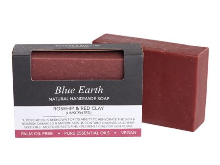 BLUE EARTH ROSEHIP & RED CLAY SOAP BAR Hot on Sale