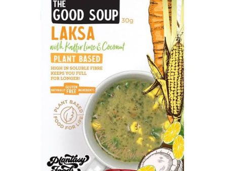 PLANTASY GLUTEN FREE INSTANT SOUP SACHET LAKSA KAFFIR COCONUT 30G For Discount