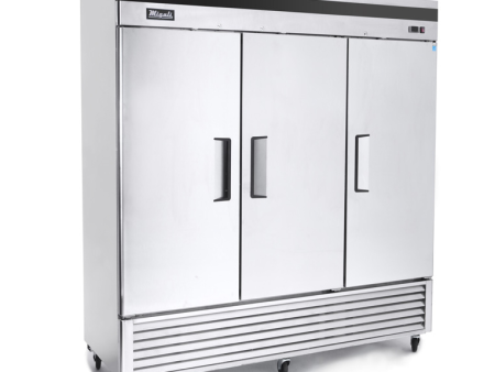 Migali (C-3FB-HC) 82  Wide Bottom Mount Freezer with Three Hinged Solid Doors For Discount