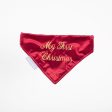 My First Christmas  Bandana in Velvet by Lords & Labradors Online Hot Sale