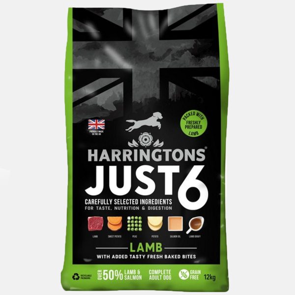 Harringtons Just 6 Dry Lamb Dog Food Supply