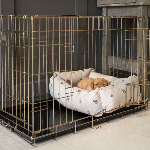 Cosy & Calming Puppy Crate Bed in Woodland Stag by Lords & Labradors For Discount