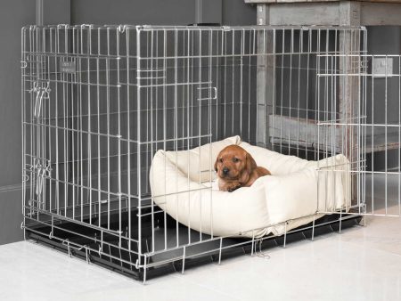 Cosy & Calming Puppy Crate Bed With Removable Covers in Savanna Bone by Lords & Labradors Online Hot Sale