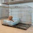 Cosy & Calming Puppy Crate Bed With Removable Covers in Duck Egg Spot by Lords & Labradors Online now