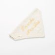 I m on the Nice List  Bandana in Ivory Bouclé by Lords & Labradors For Sale