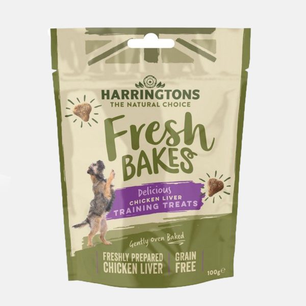 Harringtons Fresh Bakes Chicken Liver Dog Treats 100g For Sale