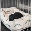 Cosy & Calming Puppy Crate Bed in Woodland Peacock by Lords & Labradors For Discount