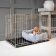 Cosy & Calming Puppy Crate Bed With Removable Covers in Pewter Herringbone Tweed by Lords & Labradors Online now