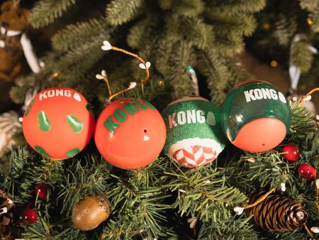 KONG Holiday Occassion Balls 4 Pack For Discount