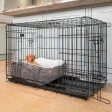 Cosy & Calming Puppy Crate Bed With Removable Covers in Dark Grey Essentials Plush by Lords & Labradors Online now