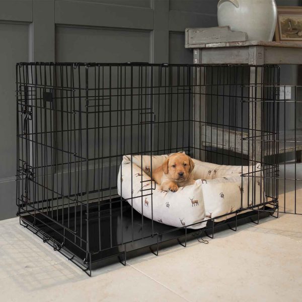 Cosy & Calming Puppy Crate Bed in Woodland Stag by Lords & Labradors For Discount