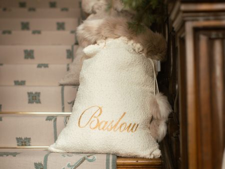 Christmas Santa Sack in Ivory Bouclé by Lords & Labradors Online